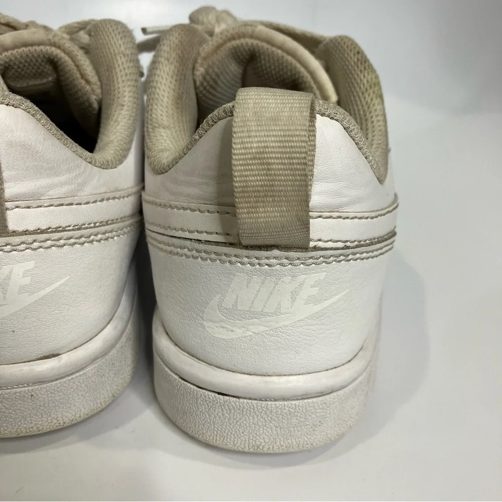 Nike‎ court borough all white low top sneakers size 4.5Y